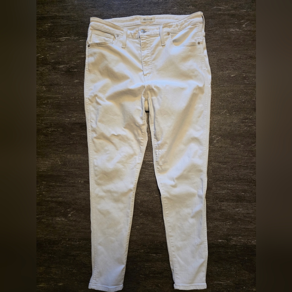 Madewell White Skinny High-Rise Jeans - Picture 2 of 8